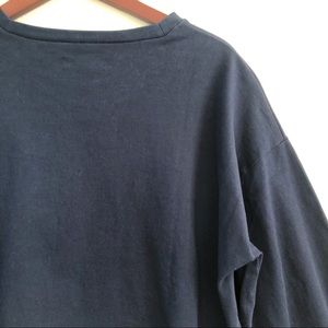 madewell nwt sz cuff pleated sweatshirt navy